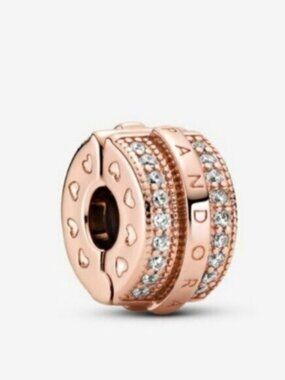 NEW Pandora Logo Clip Bracelet Charm